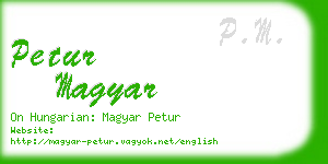 petur magyar business card